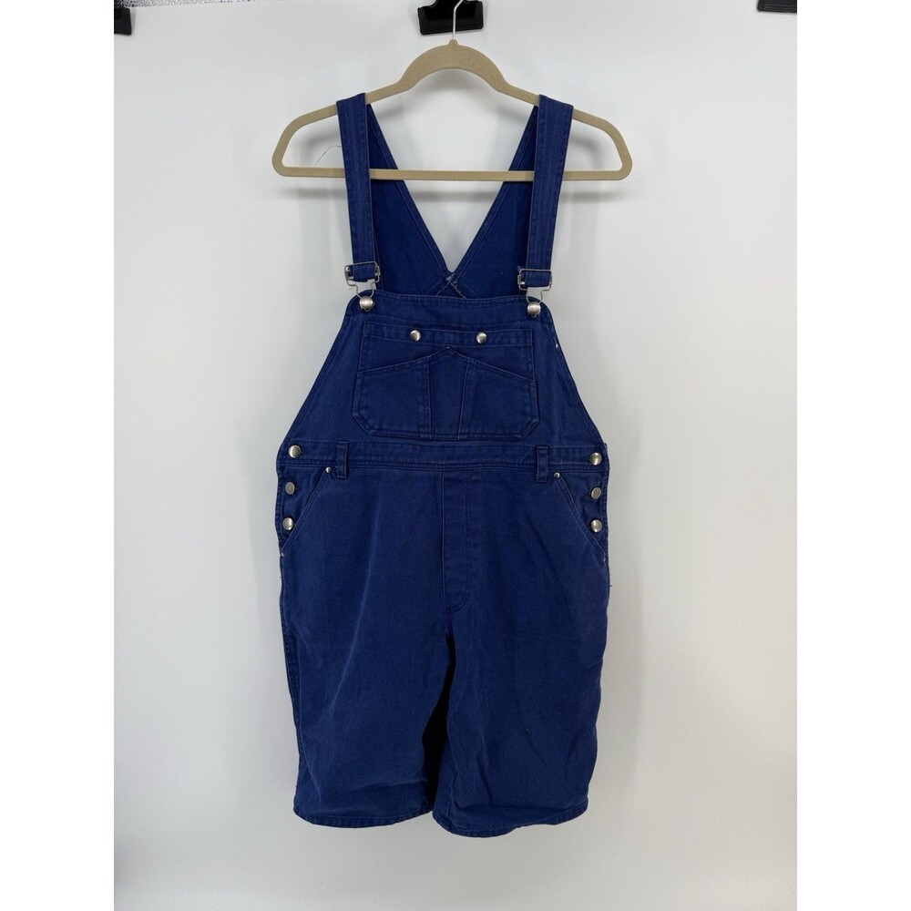 veg J MacInally’s Blue Denim Jean Carpenter Shortalls Bib Overalls Sz 13-14 y2k